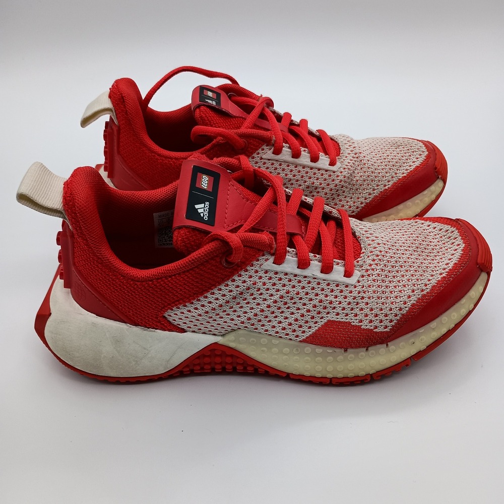 Adidas x LEGO Sport Kids Sneakers Red White Size‎ 3.5Y - Picture 4 of 11